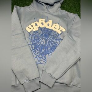 Sp5der Blue Hoodie